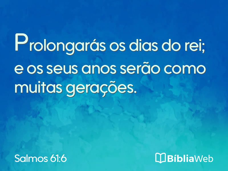 Salmos 61:6 em imagem para compartilhar