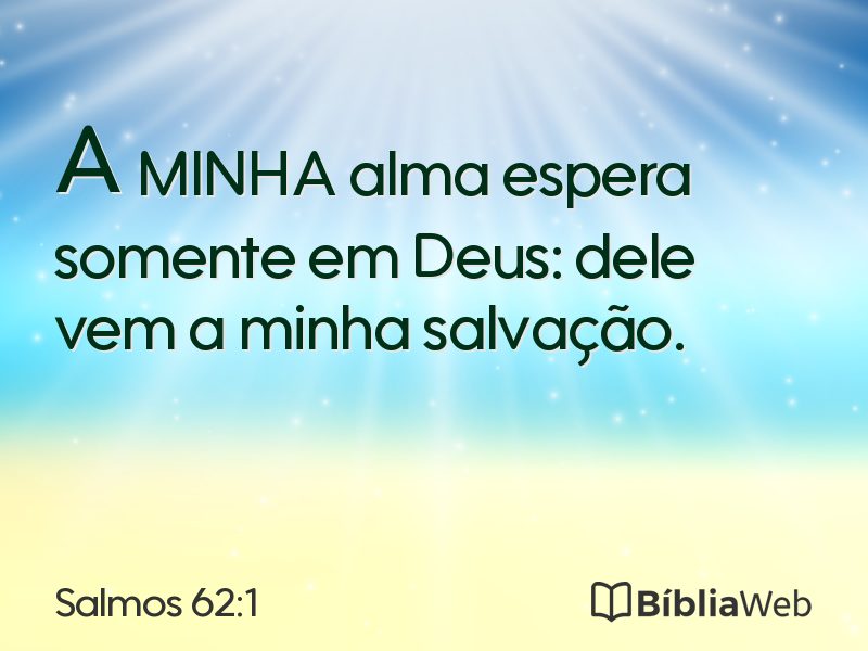 Salmos 62:1 em imagem para compartilhar