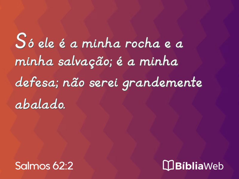 Salmos 62:2 em imagem para compartilhar