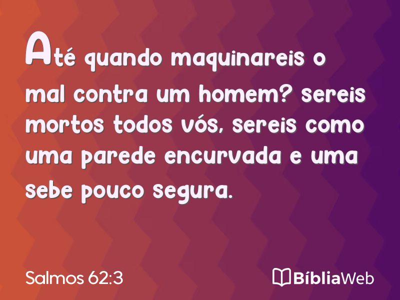 Salmos 62:3 em imagem para compartilhar
