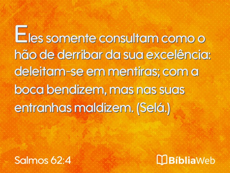 Salmos 62:4 em imagem para compartilhar
