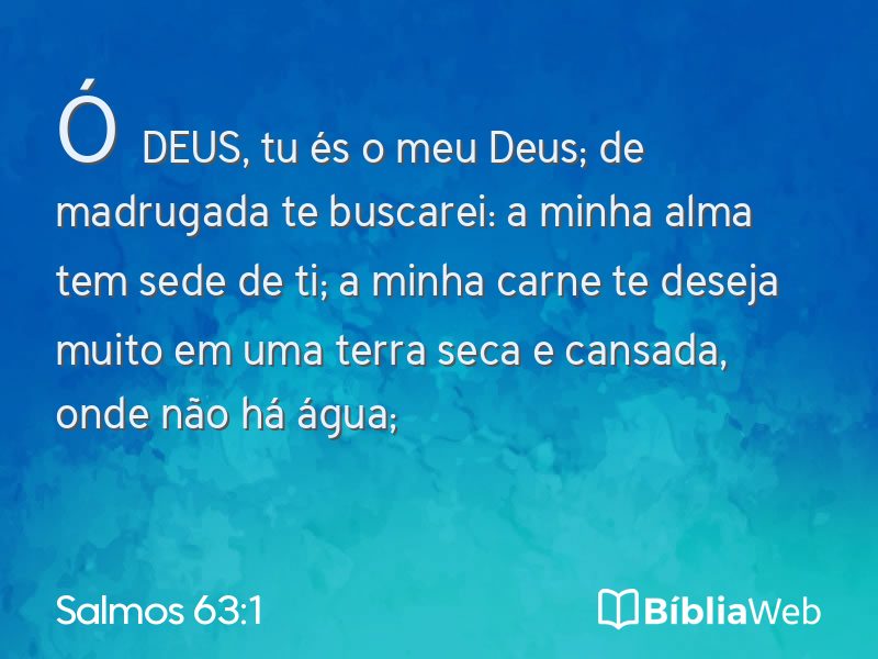 Salmos 63:1 em imagem para compartilhar