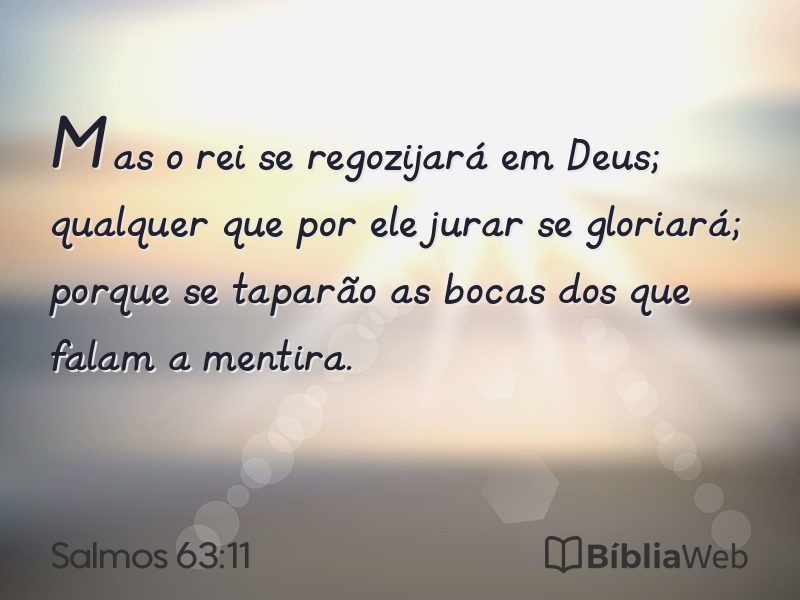 Salmos 63:11 em imagem para compartilhar