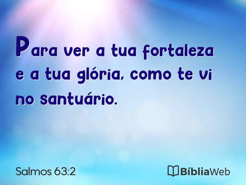 Salmos 63:2 em imagem para compartilhar