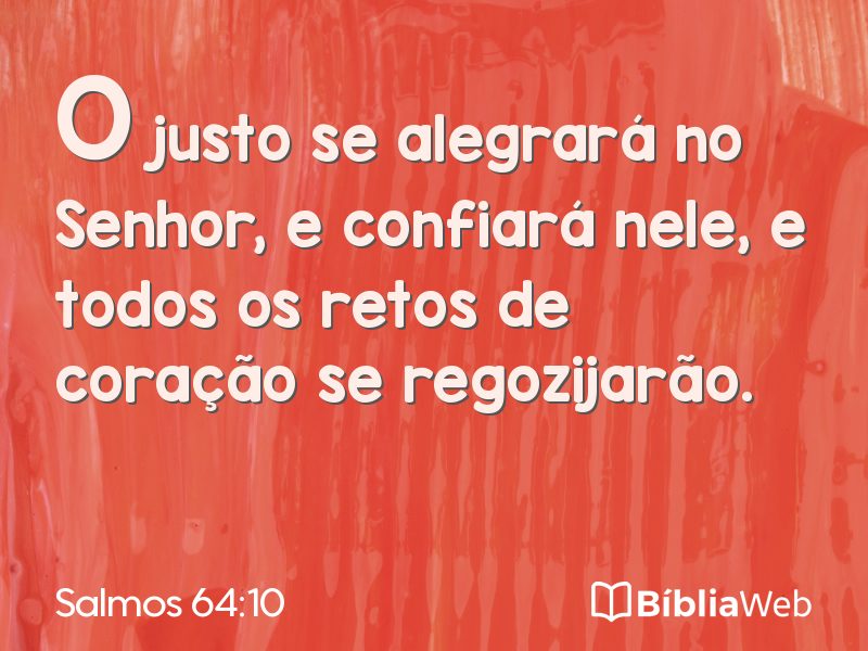 Salmos 64:10 em imagem para compartilhar