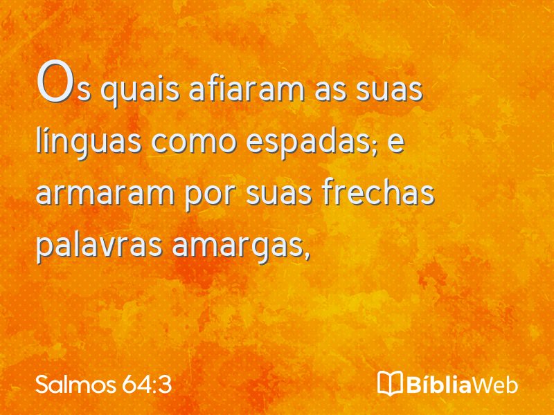 Salmos 64:3 em imagem para compartilhar