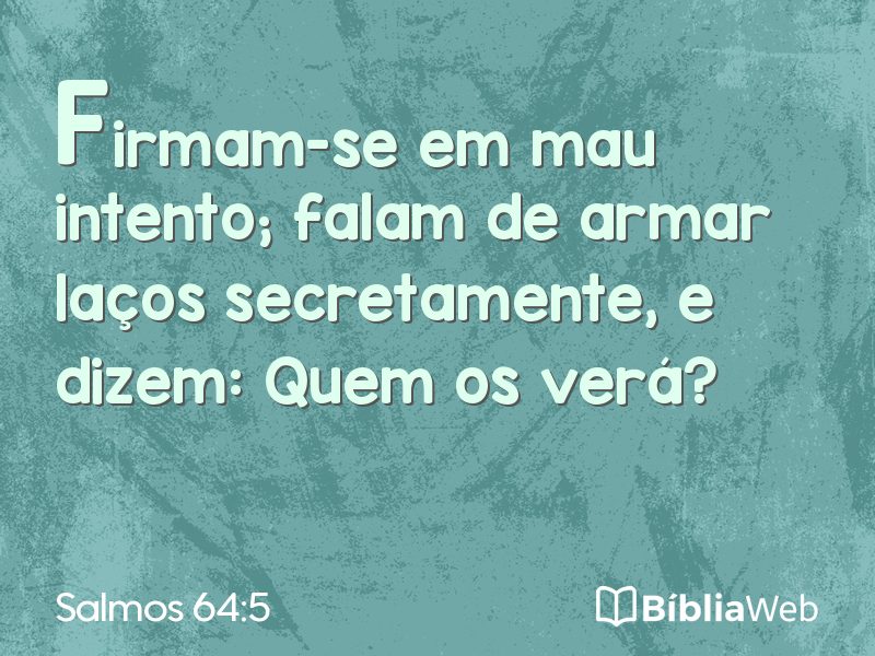 Salmos 64:5 em imagem para compartilhar