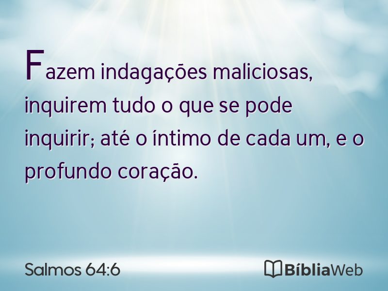 Salmos 64:6 em imagem para compartilhar