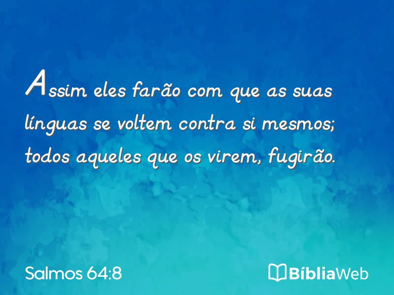 Salmos 64:8 em imagem para compartilhar