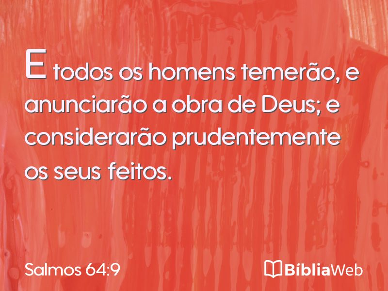 Salmos 64:9 em imagem para compartilhar
