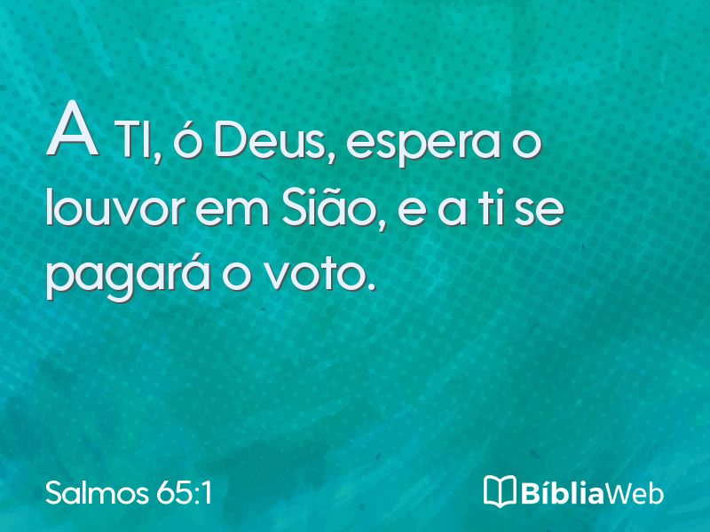 Salmos 65:1 em imagem para compartilhar