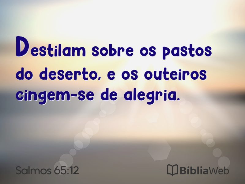 Salmos 65:12 em imagem para compartilhar