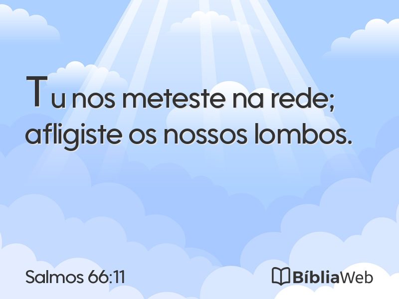 Salmos 66:11 em imagem para compartilhar