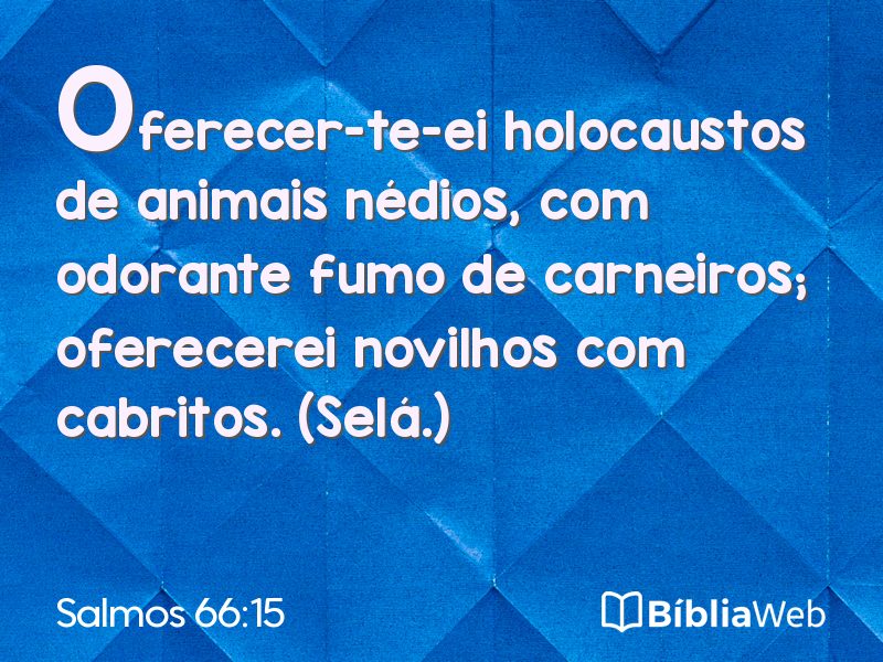 Salmos 66:15 em imagem para compartilhar