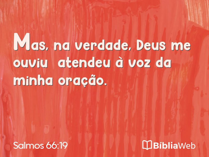 Salmos 66:19 em imagem para compartilhar