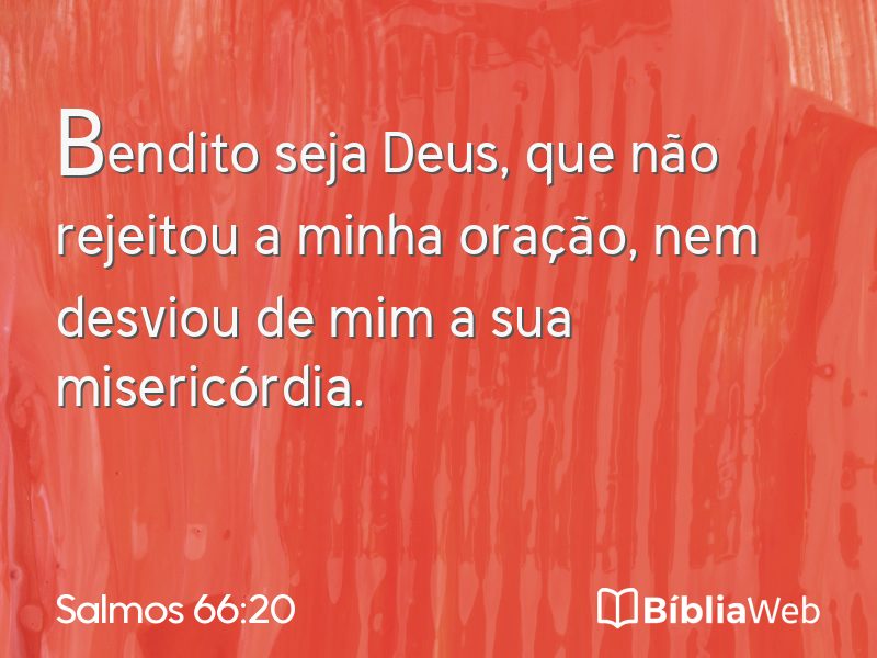 Salmos 66:20 em imagem para compartilhar