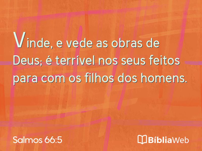Salmos 66:5 em imagem para compartilhar