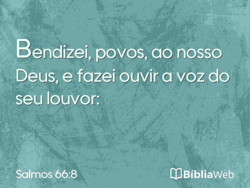 Salmos 66:8 em imagem para compartilhar