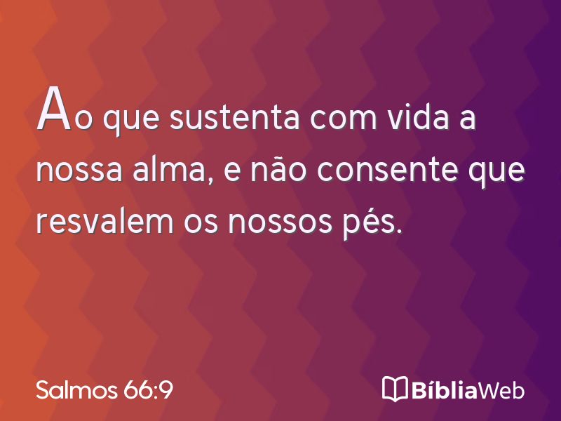 Salmos 66:9 em imagem para compartilhar