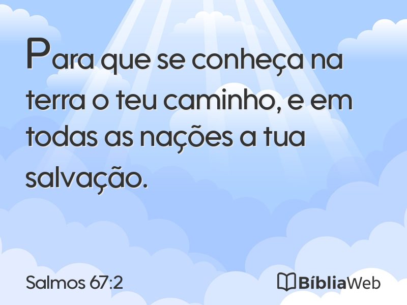 Salmos 67:2 em imagem para compartilhar