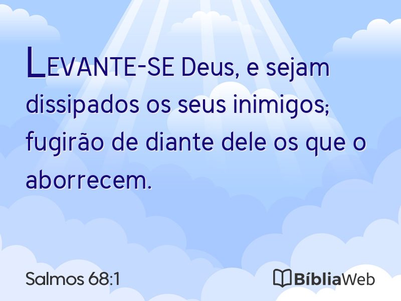 Salmos 68:1 em imagem para compartilhar