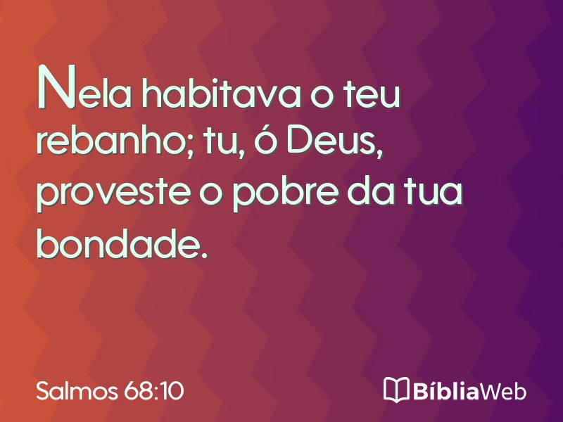 Salmos 68:10 em imagem para compartilhar