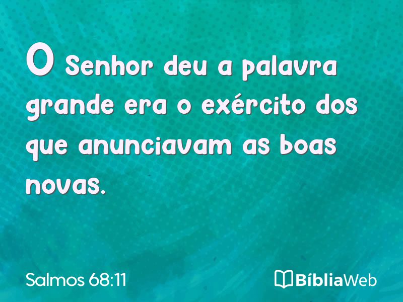 Salmos 68:11 em imagem para compartilhar