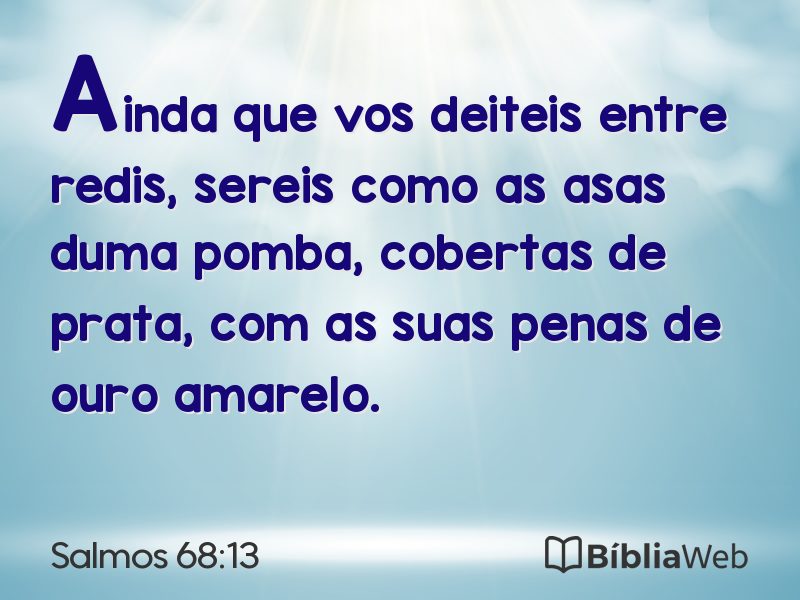 Salmos 68:13 em imagem para compartilhar