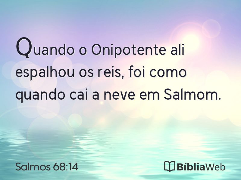 Salmos 68:14 em imagem para compartilhar