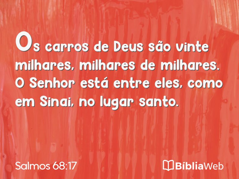 Salmos 68:17 em imagem para compartilhar