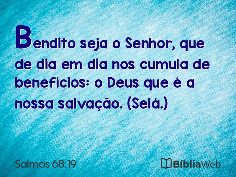 Salmos 68:19 em imagem para compartilhar