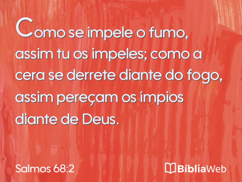 Salmos 68:2 em imagem para compartilhar