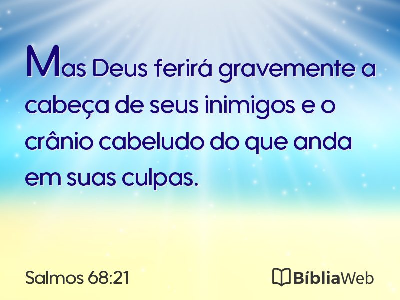 Salmos 68:21 em imagem para compartilhar