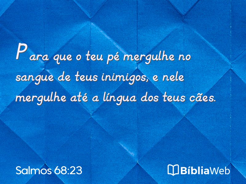 Salmos 68:23 em imagem para compartilhar