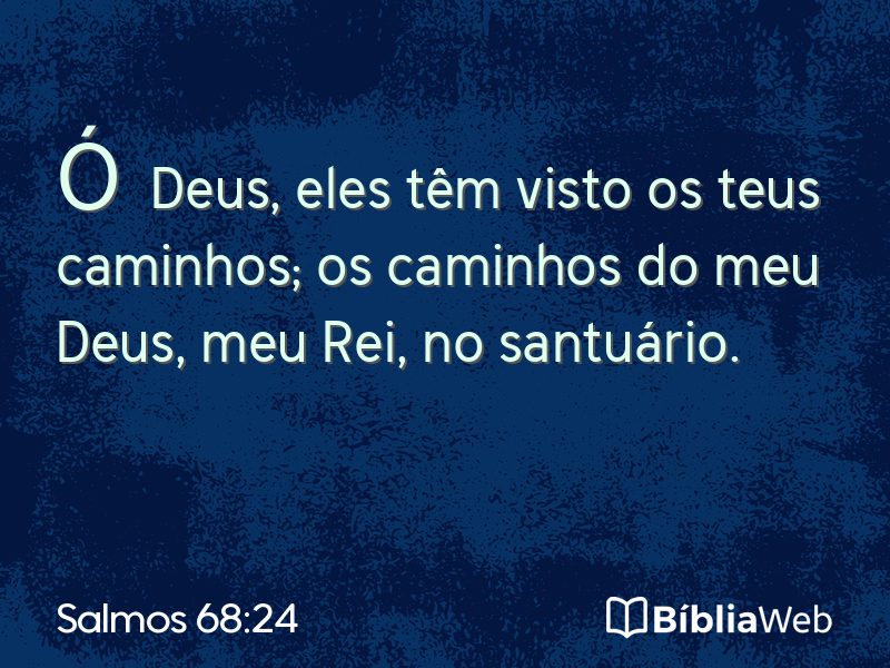 Salmos 68:24 em imagem para compartilhar