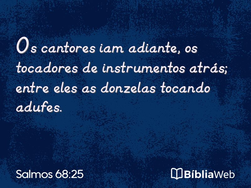 Salmos 68:25 em imagem para compartilhar