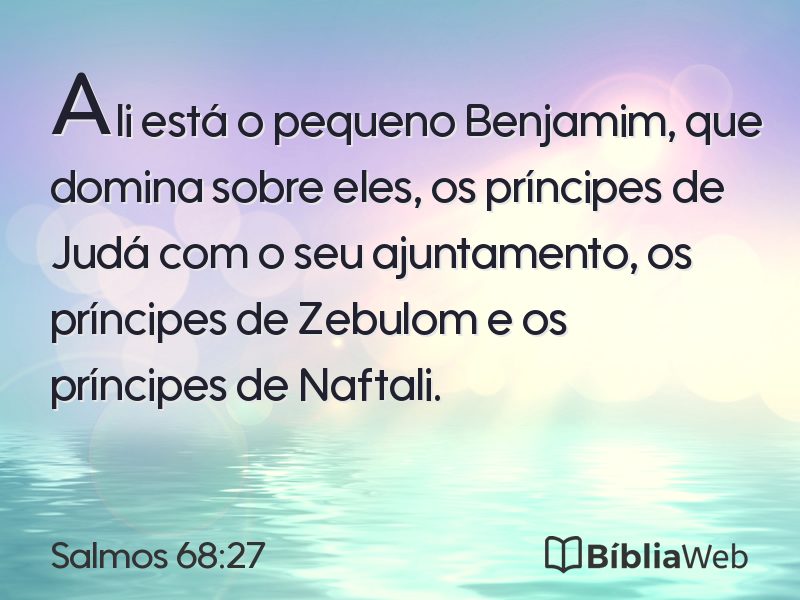 Salmos 68:27 em imagem para compartilhar