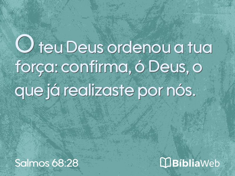 Salmos 68:28 em imagem para compartilhar