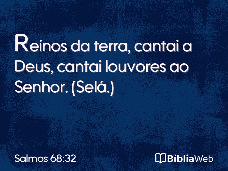 Salmos 68:32 em imagem para compartilhar
