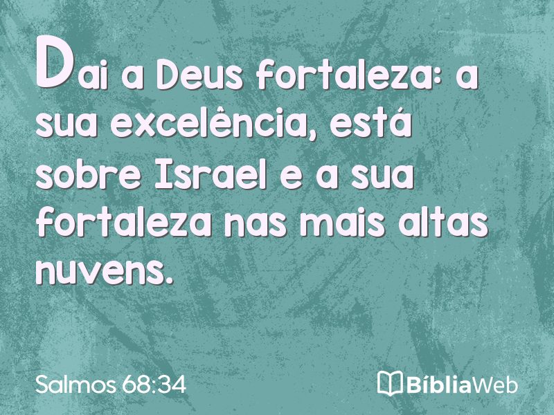 Salmos 68:34 em imagem para compartilhar