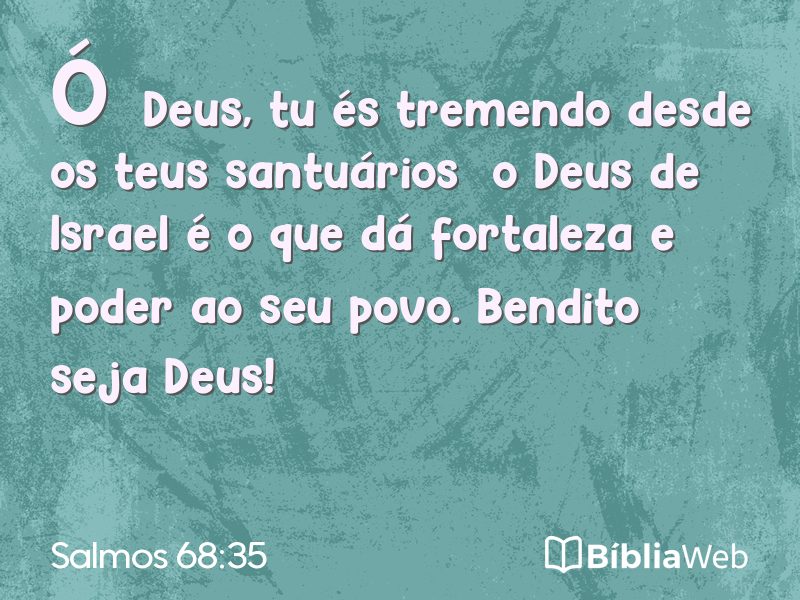 Salmos 68:35 em imagem para compartilhar