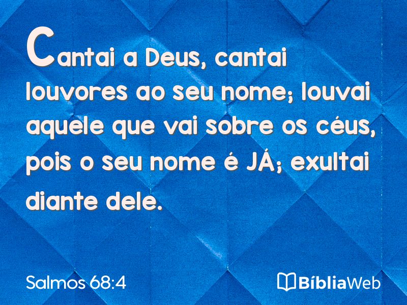 Salmos 68:4 em imagem para compartilhar