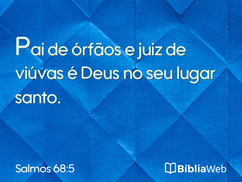 Salmos 68:5 em imagem para compartilhar