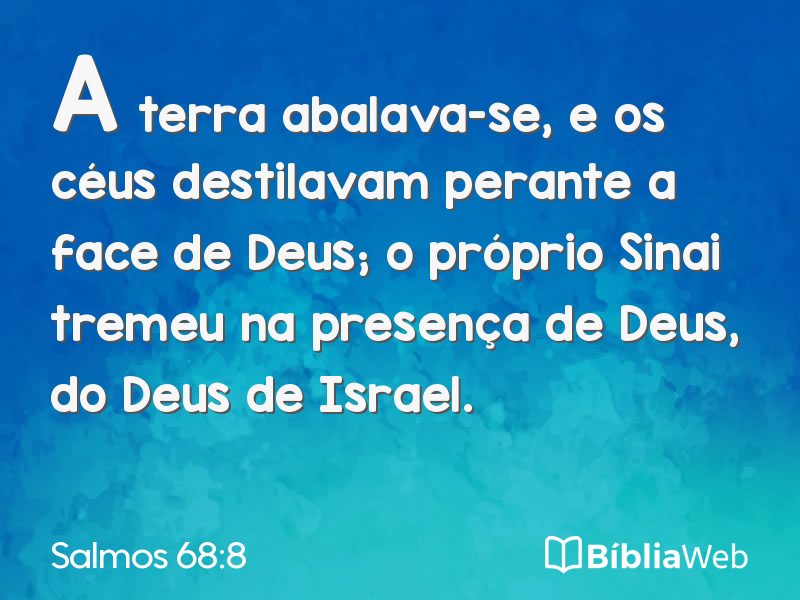 Salmos 68:8 em imagem para compartilhar