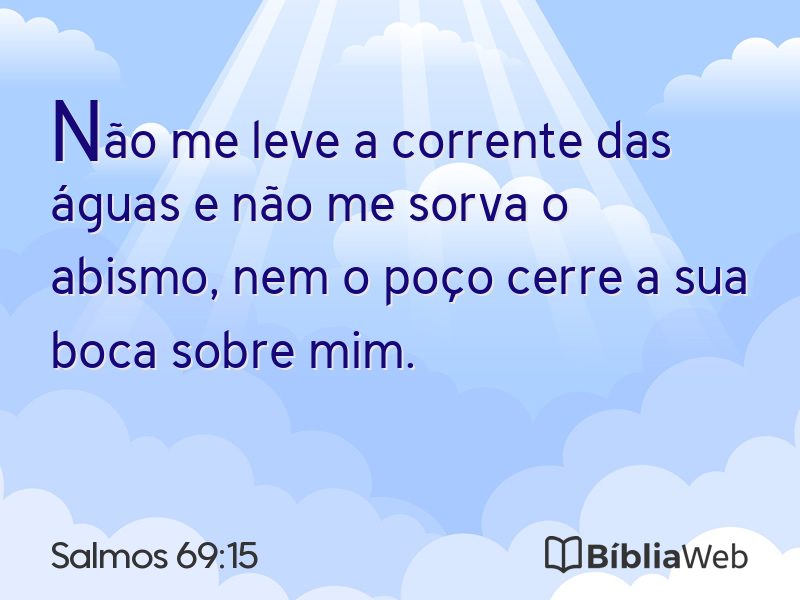 Salmos 69:15 em imagem para compartilhar