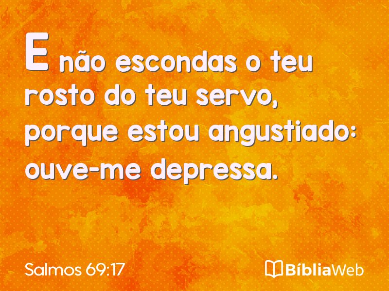 Salmos 69:17 em imagem para compartilhar