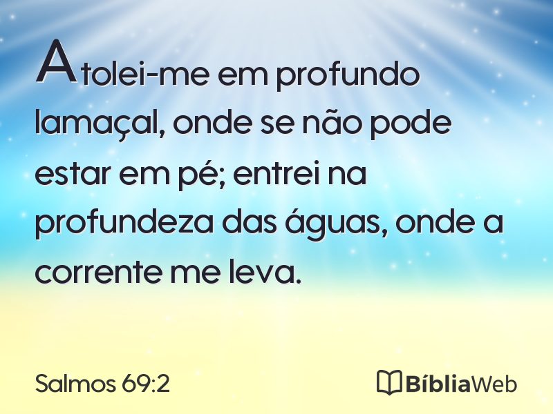 Salmos 69:2 em imagem para compartilhar