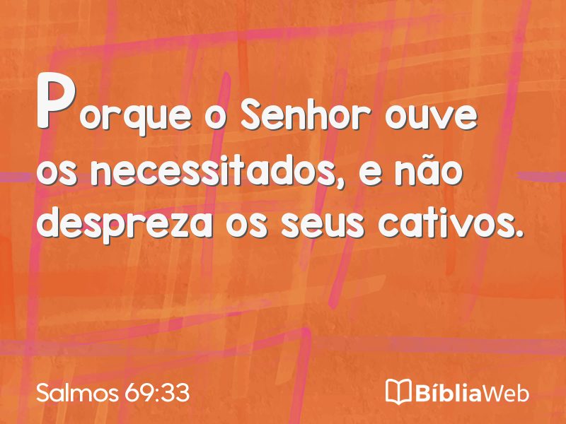 Salmos 69:33 em imagem para compartilhar