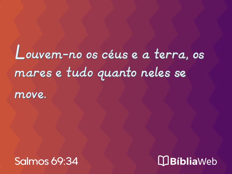 Salmos 69:34 em imagem para compartilhar