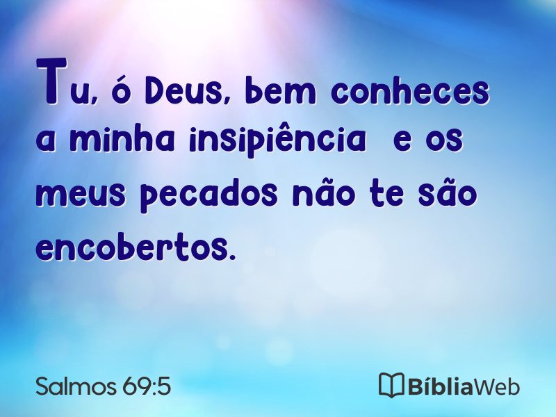 Salmos 69:5 em imagem para compartilhar